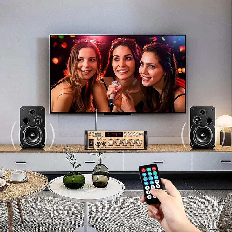 Стерео аудио усилитель 198A 30Wx2 (RMS) Bluetooth 5 0 250Wx2 (макс.) 2-канальный мощности звуковой