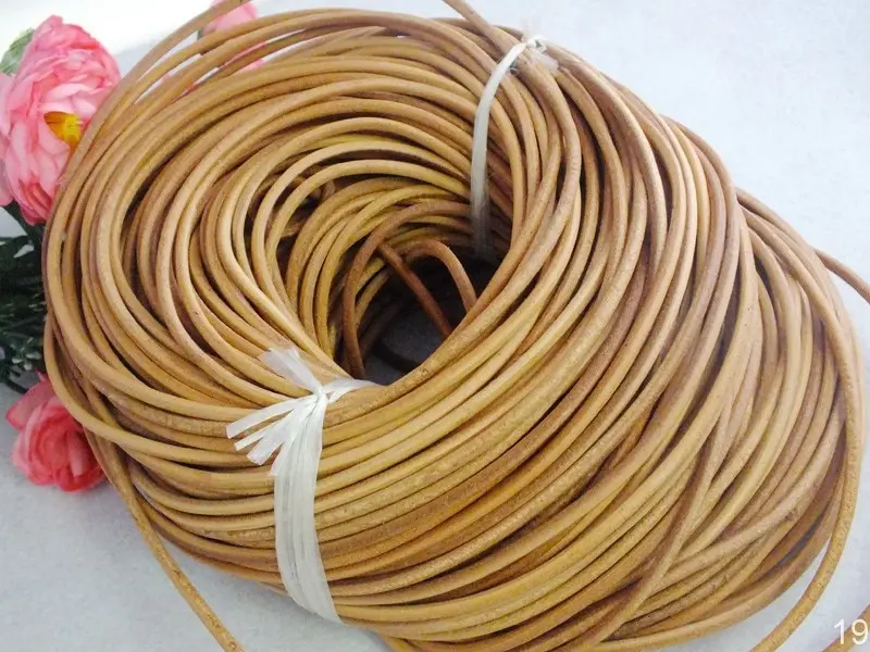 

100 м/4 мм Высококачественный шнур из натуральной кожи коричневое ожерелье ювелирные аксессуары