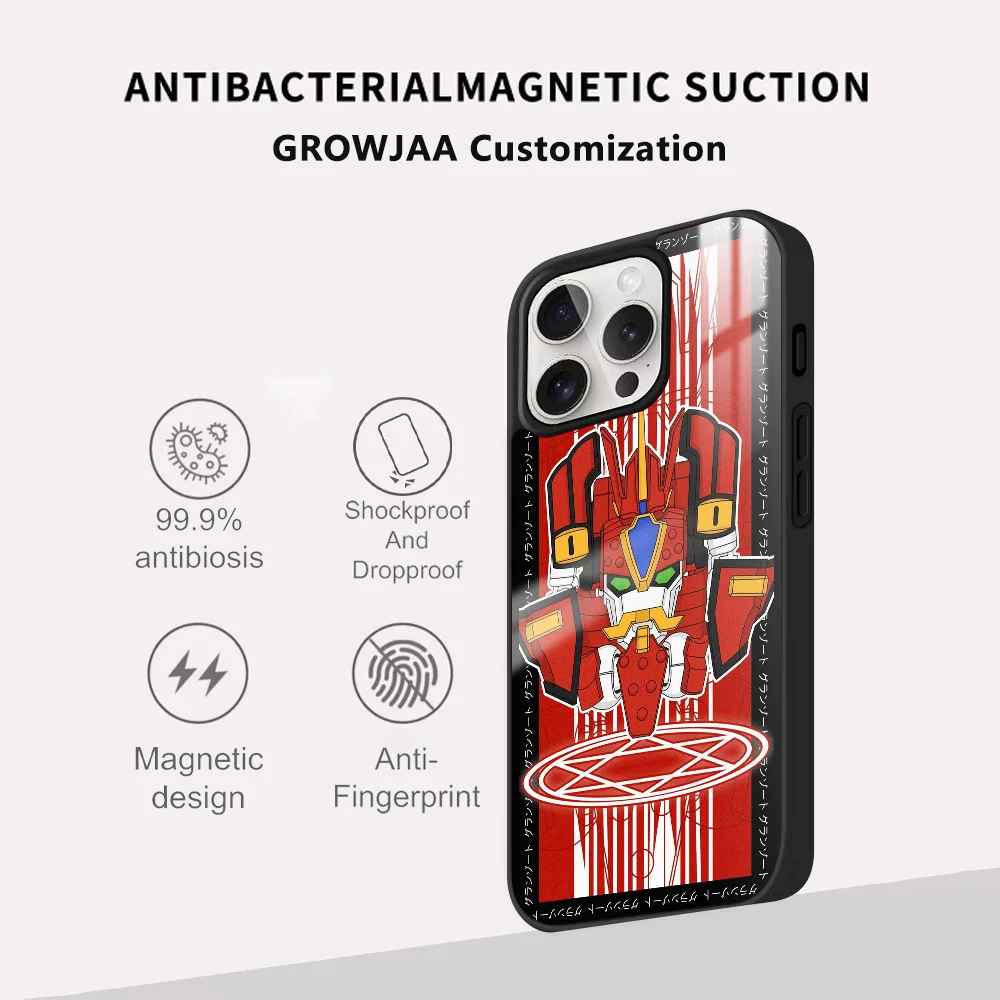 Чехол для телефона M-Mado King G-Granzort iPhone 16 15 14 13 12 11 Pro Max Plus Mini Magsafe Mirror беспроводной