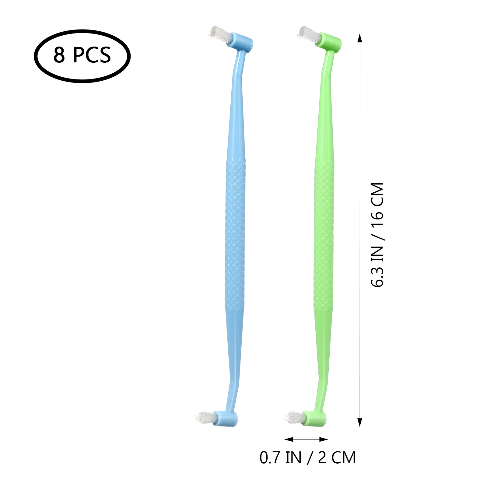 8-шт Зубная щетка с двумя головками для чистки зубов подростков мягкая