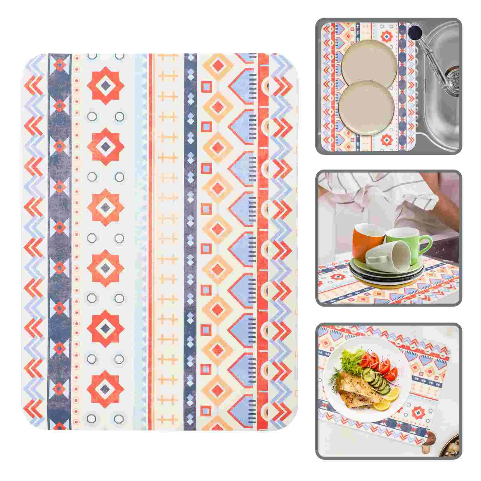 

Dish Drying Mats Kitchen Draining For Dishes Tableware Cushion Water Absorbing Pad Countertop Sink