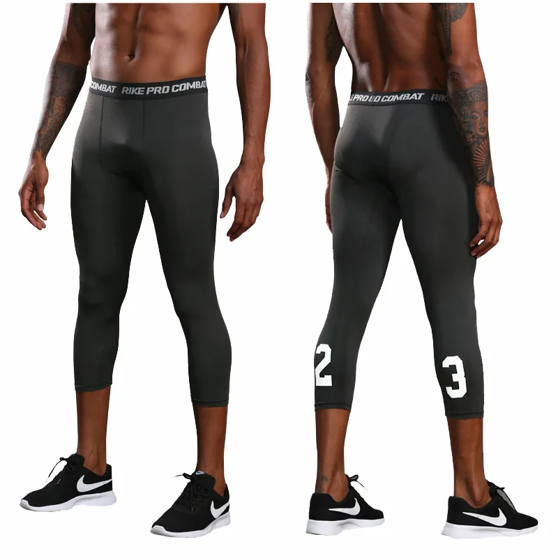 Новинка укороченные штаны для спортзала и бега мужские тренировочные эластичные