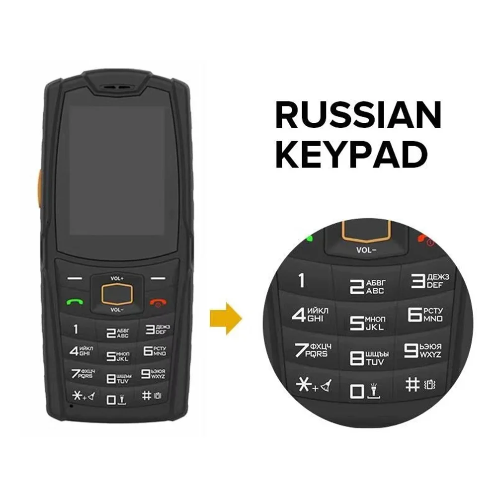 English Russia Keypad Rugged Phone AGM M7 4G Volte Android Feature Phone Waterproof Touch Screen Mobile Phone 2500mAh Cellphone