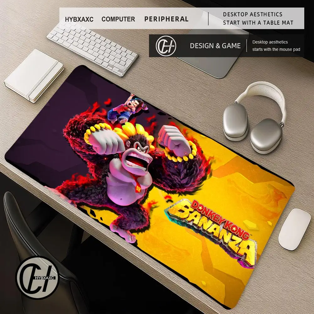 Фото Забавный коврик для мыши HD D-Donkey Kong Bananza, нескользящий, утолщенный, большой, с защитой от скольжения, для офиса, учебы и игр, XAXC №1