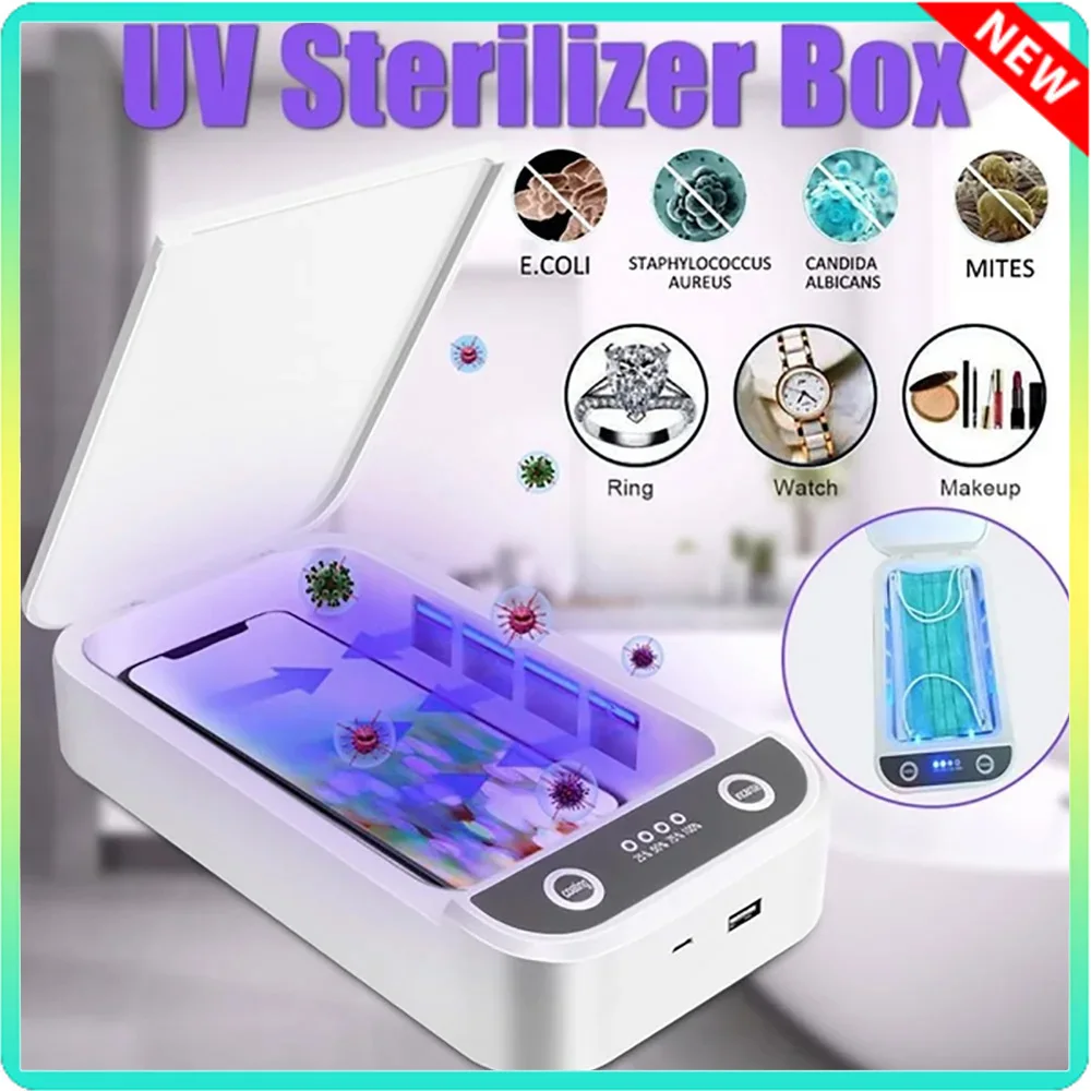 Портативная коробка для дезинфицирующего средства с УФ-светом