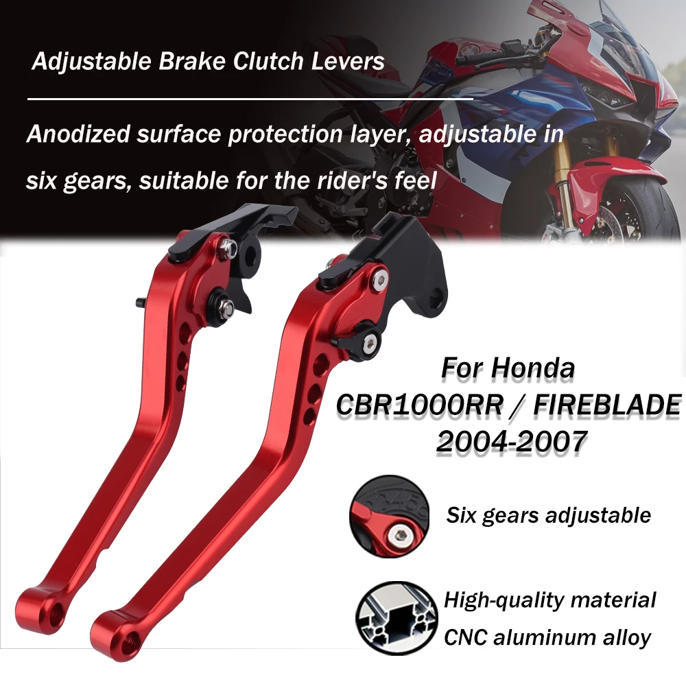 

Алюминиевый Рычаг сцепления тормоза CNC для Honda CBR1000RR / FIREBLADE 2004 2005 2006 2007, Длинный рычаг сцепления тормоза