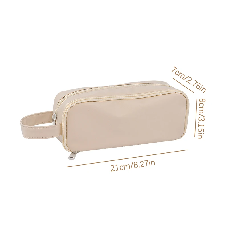 Creative Double Face Pencil Bag Pen Case Special Macaron Color Dual Side Canvas Storage Pouch Stationery School Travel Gift