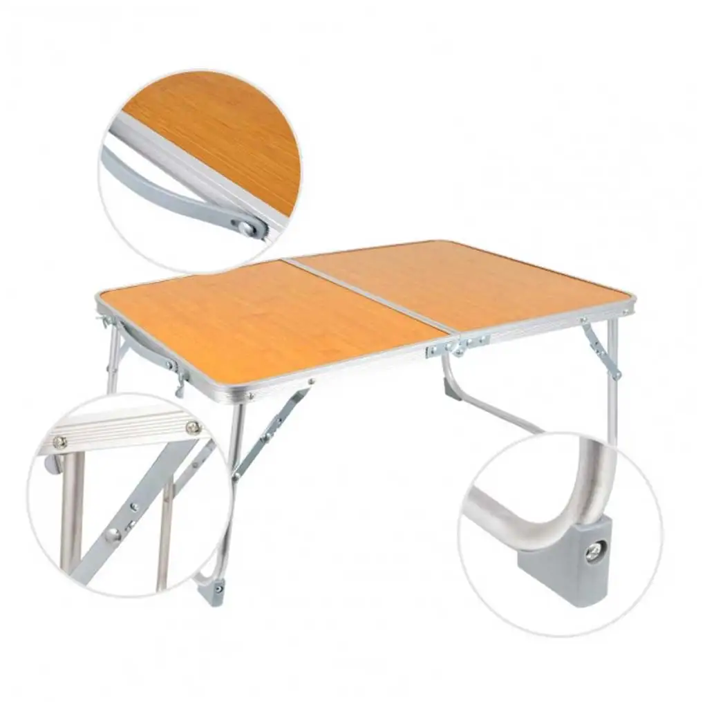 

Портативный складной стол для кемпинга рыбалки деревянный стол для пикника кемпера Туристическая мебель с ручкой многоразовая переноска н...