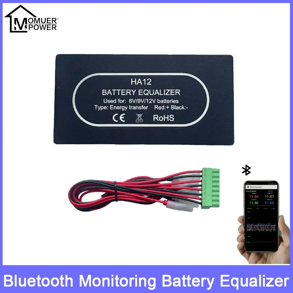 Фото Bluetooth-монитор для телефонов Android, зарядный эквалайзер 24 В 48 В, комплект свинцово-кислотных/литиевых батарей №1
