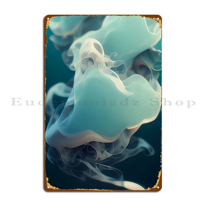 

Aquamarine Smoke V Metal Plaque Wall Cave Painting Cinema Printed Club Tin Sign Poster