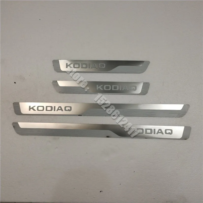 

Бесплатная доставка Для Skoda KODIAQ 2018-2021 Накладка на порог из нержавеющей стали/протектор на порог автомобильной двери, приветственная педаль, ...