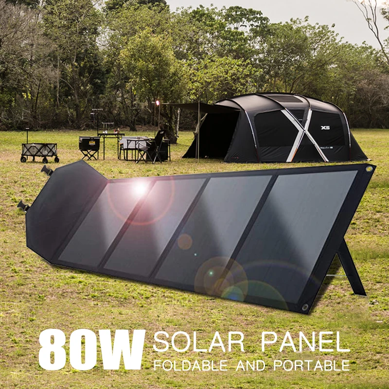 Солнечная панель 80 Вт пост. Тока 18 в комплект солнечных батарей полная складная