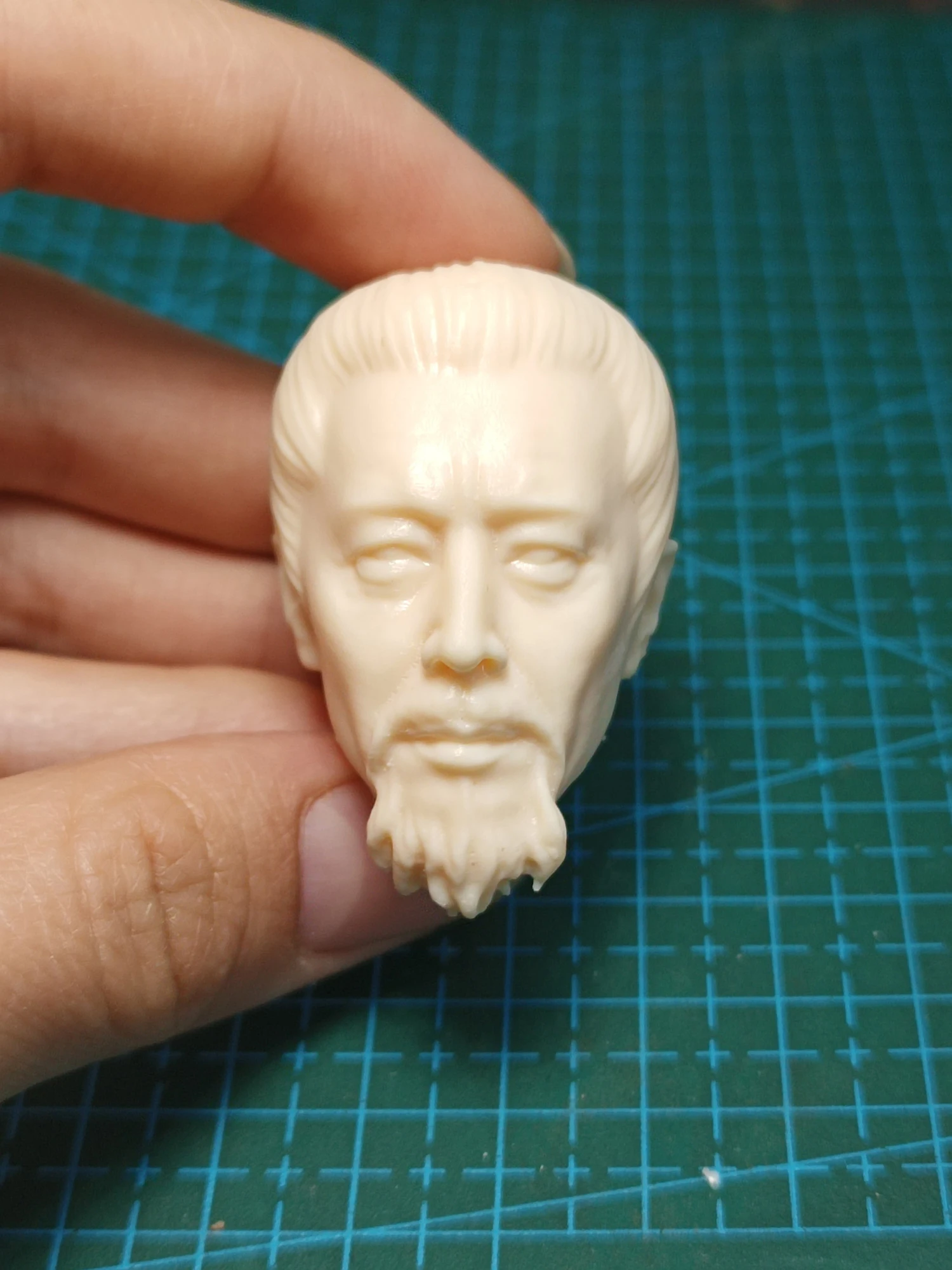 

Неокрашенная голова старого китайского служащего, Резная Голова в масштабе 1/6, мужская модель головы, игрушки «сделай сам», экшн-фигурка 12 дюймов