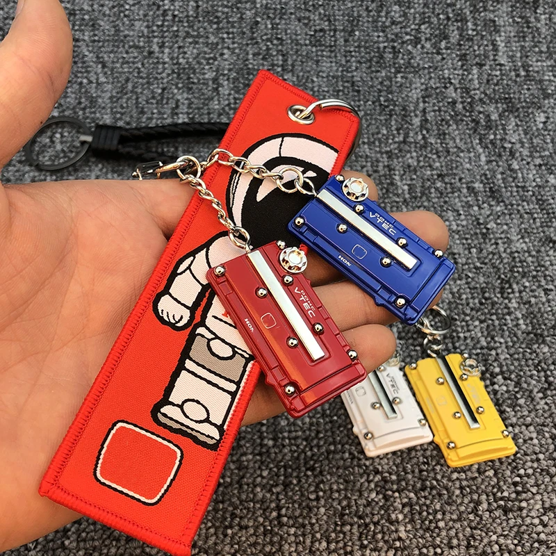 

Metal Key Ring Car JDM Keychain Vtec Engine Valve Cover B16 for Honda Civic EG EK 2022 New Key Chain Accessories