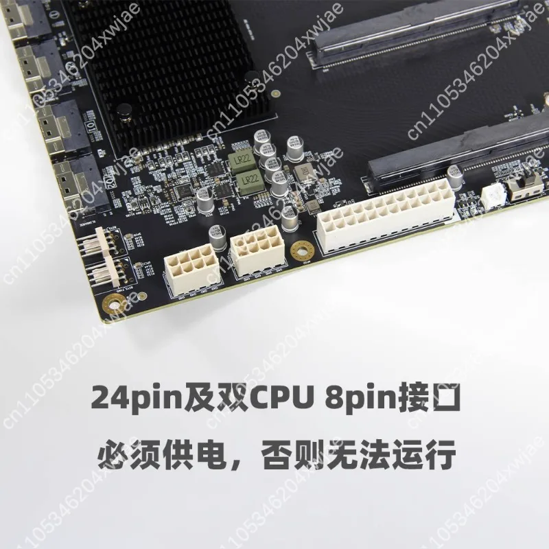 Фото PLX88096 PCIe 4.0 X16 4-слотовая задняя плата расширения для графических процессоров с шагом 65 мм, многоканальная коммутационная карта для рабочих станций глубокого обучения и майнинга. №5