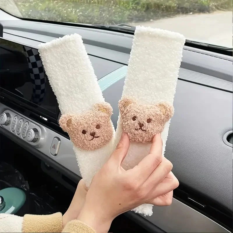 

Милый чехол на ремень безопасности автомобиля — мягкая полиэстеровая защита плеч и шеи, идеальный праздничный подарок