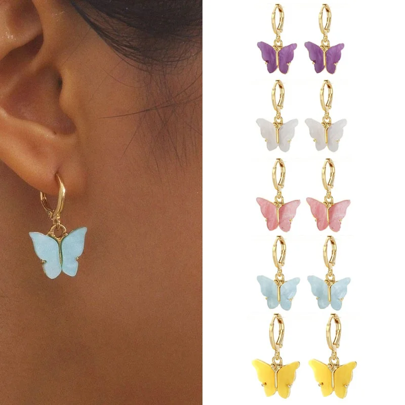 

Acrylic Butterfly Pendant Earrings, Suitable for Female Parties, Lovely Friends, Valentine's Day Gifts, Jewelry Wholesale