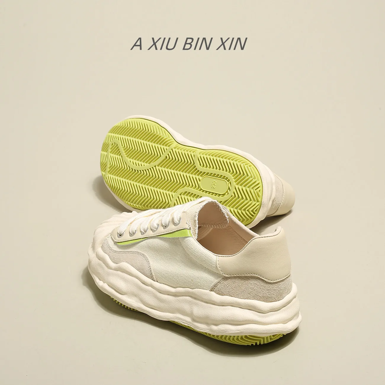 

2022 Spring New Sports Shoes Women's Fashion Color-blocking Canvas Leather Breathable Single Shoes Vulcanized Shoes