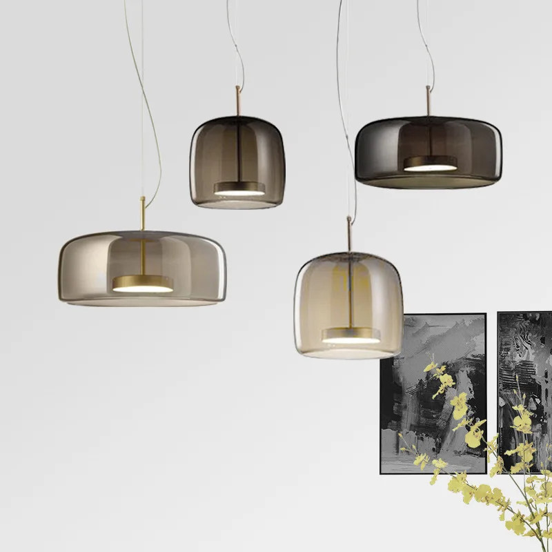 

Nordic Modern Glass Pendant lights Fixtures Loft LED Hanging Pendant Lamp for Kitchen Restaurant Living Room Bedroom