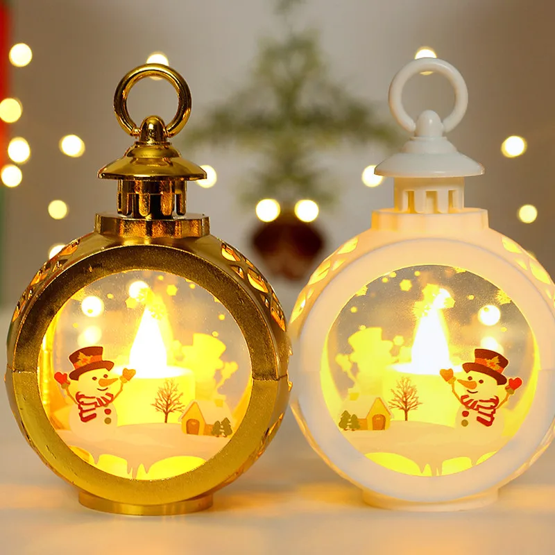 Рождественский светодиодный ветровой фонарь 2022 Рождественское украшение для