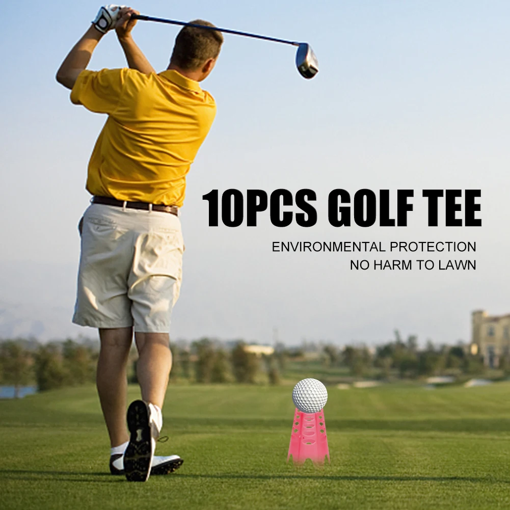 

10pcs Golf Ball Nail Tees Portable Golf Training Tees Holder No-resistance Golf Ball Training Nails for Golfer Practice Supplies