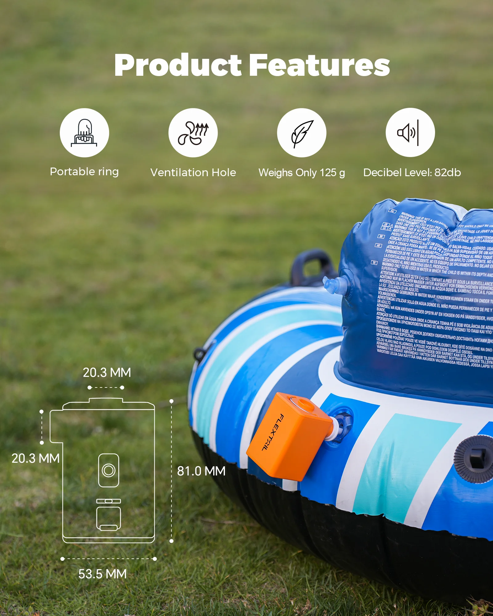 FLEXTAILGEAR MAX PUMP PLUS — портативный воздушный насос с аккумулятором емкостью 1600 мАч Type-C