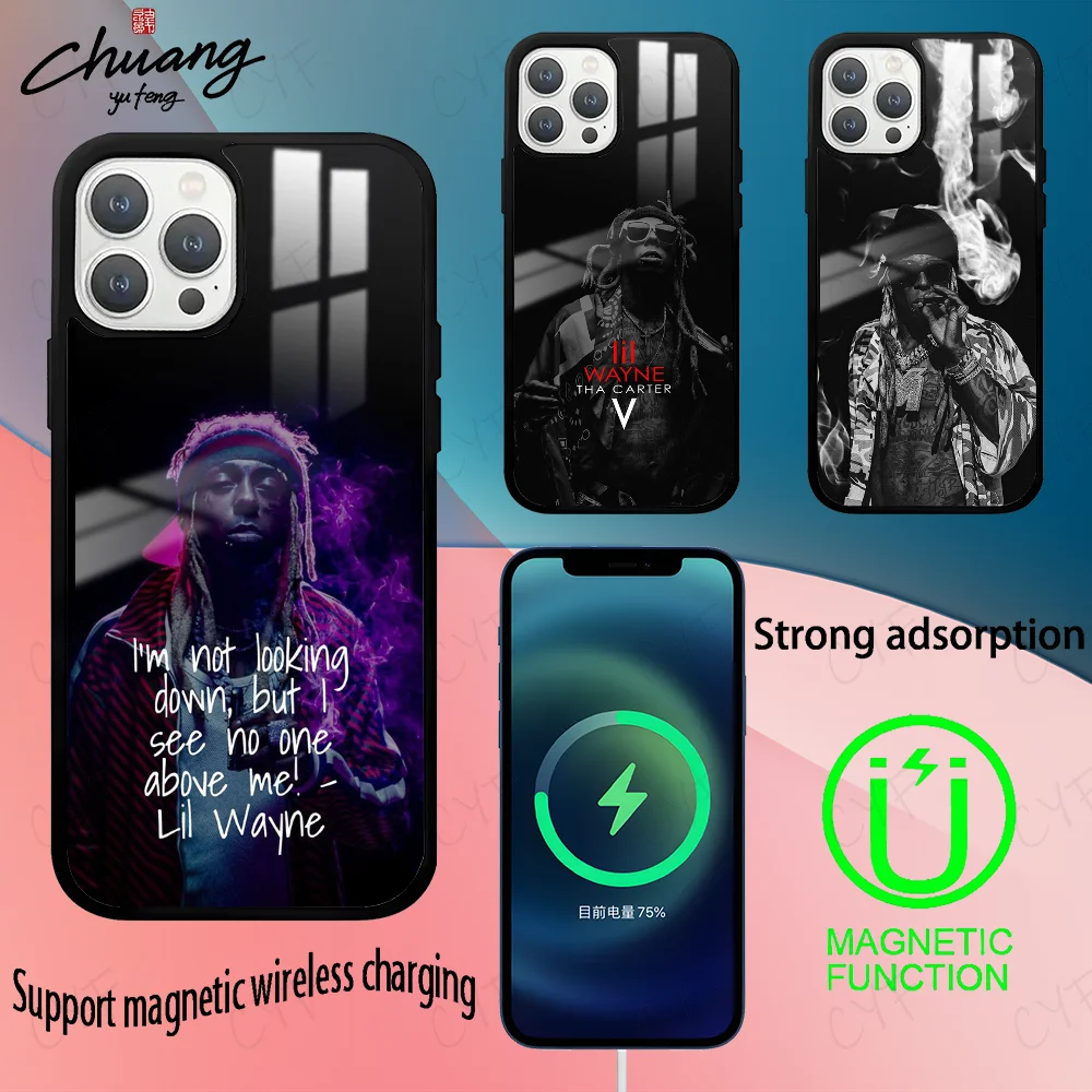 Рэперский музыкальный чехол для телефона L-Lil Wayne 11 12 13 14 15 16 Pro Max mini Plus с сильным