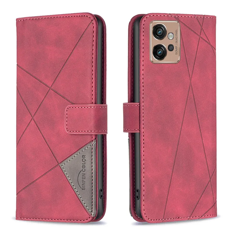 Luxury Leather Phone Case On For Motorola MOTO G32 Funda sFor MotoG 32 G22 G52 G42 G62 5G MotoG32 Coque Wallet Flip Cover