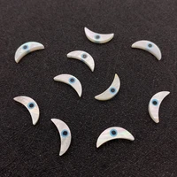 natural seawater shell beads evil eye jewelry diy making necklace bracelet earring turkish eye moon shape beads charms accessory