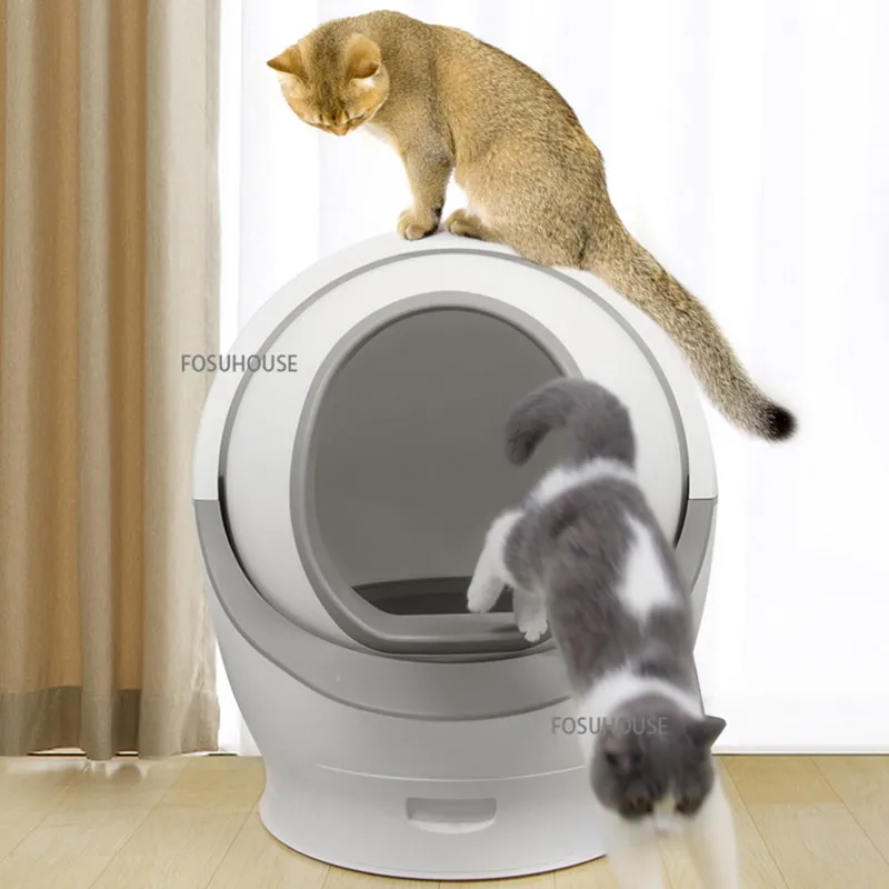 

Intelligent Self Cleaning Fully Enclosed Deodorizing Cat Toilet Extra Large Splash Proof Litter House Automatic Cat Litter Box