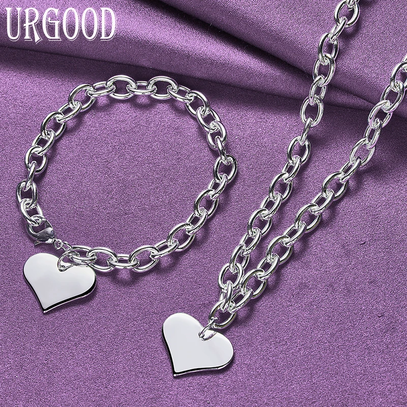 

925 Sterling Silver High Quality And Minimalist Circular Pendant Chain Set For Women Birthday Party Engagement Wedding Gift