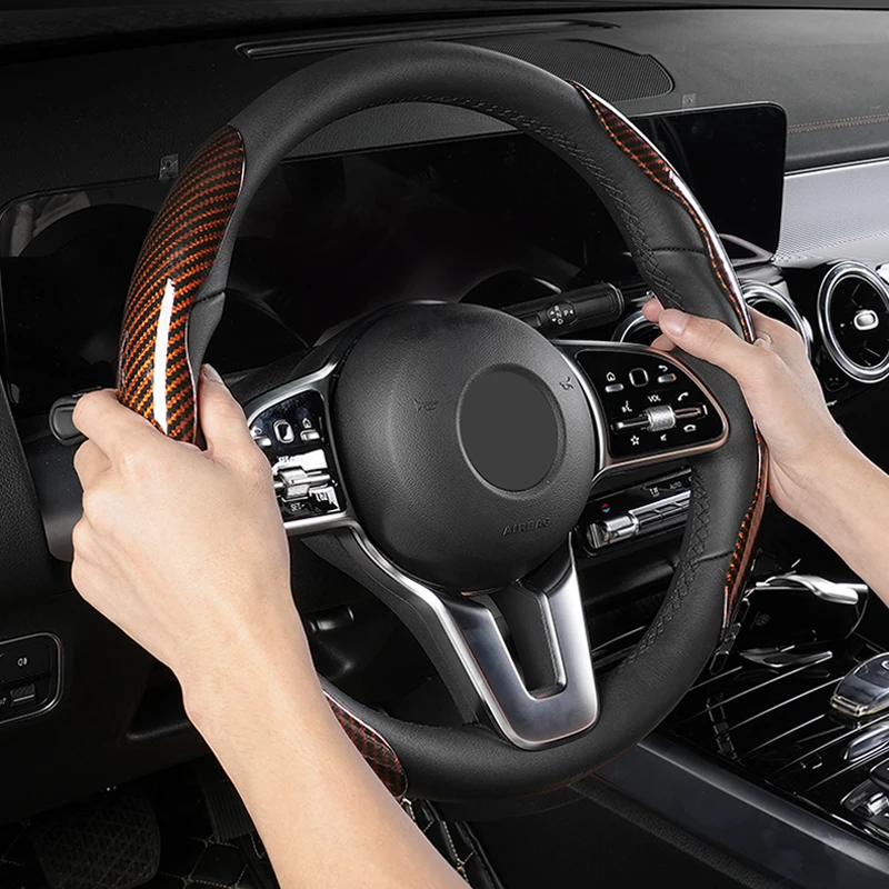 Фото 2 шт. новый стиль для Ford STLine st line fiesta ST автомобильный чехол на руль износостойкий нескользящий защитный чехол аксессуары №4