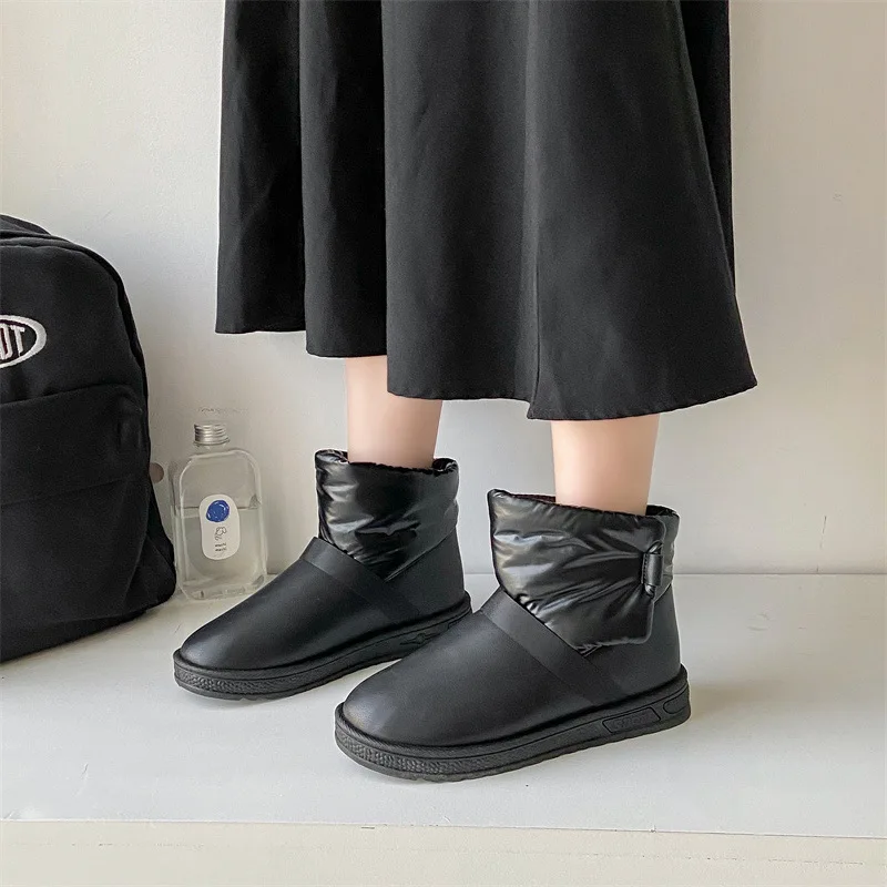 2023 New Arrived Women Snow Shoes  Women Ankle Boots Solid Ladies Shoes For Female Warm Plush Winter Shoes