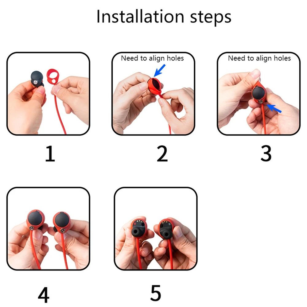 Для Sony WF-1000Xm4 шнур на шею для наушников спортивный силиконовый с защитой от потери