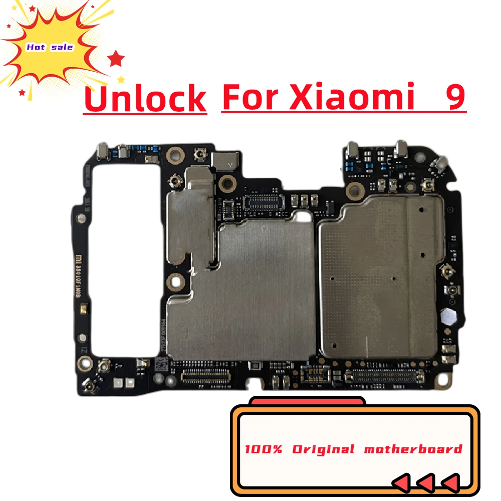 Unlocked Main Mobile Board Mainboard With Chips Circuits Flex Cable For Xiaomi 9 Mi9 M9 Mi 9 Lite 64GB 128GB ROMMotherboard