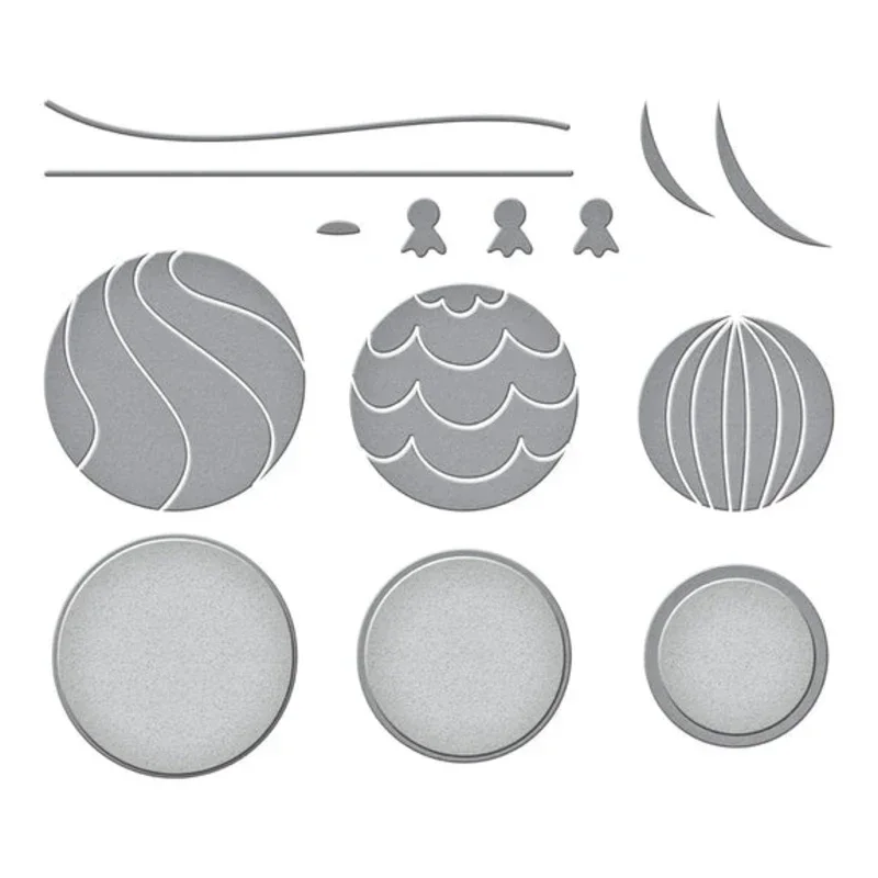 Новинка 2022 узор воздушного шара на день рождения металлические штампы для