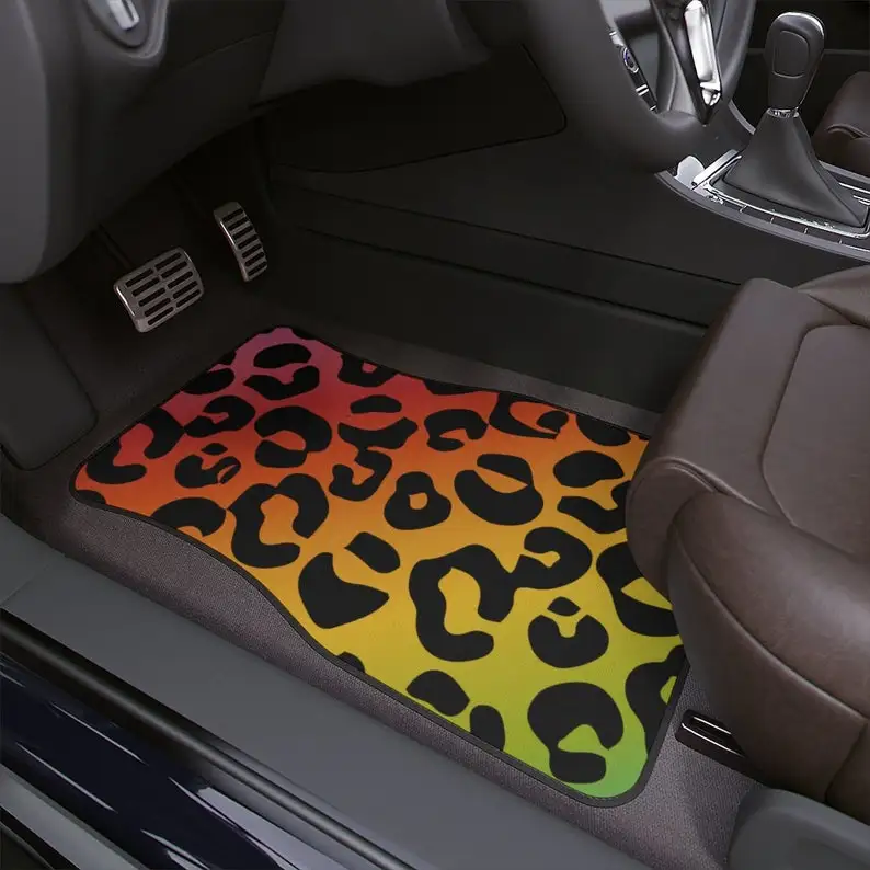 

Colorful Rainbow Animal Print Car Accessory Floor Mats Car Decor Vehicle Van Truck Car Gift