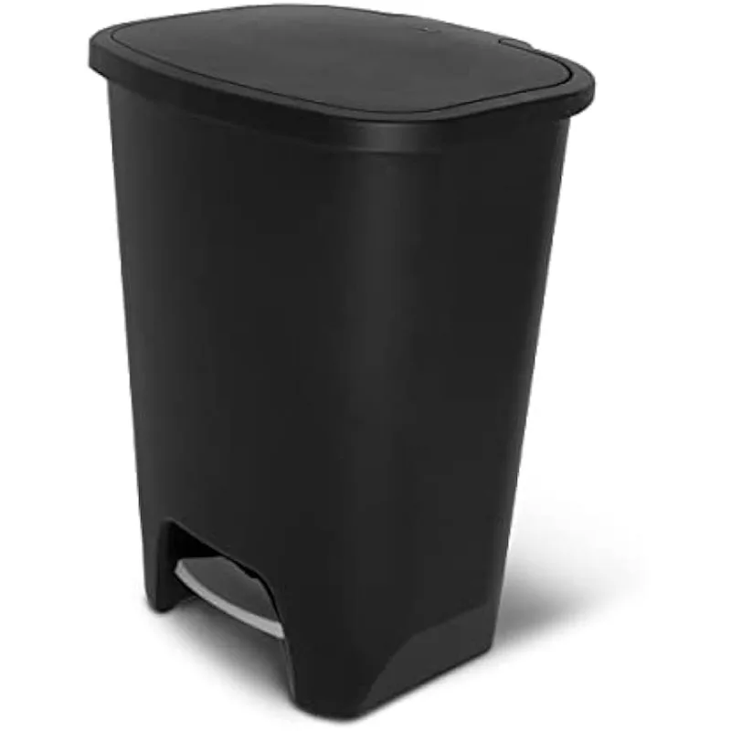 

20 Gallon Trash Can - Plastic Kitchen Waste Bin with Odor Protection of Lid - Hands Free with Step On Foot Pedal