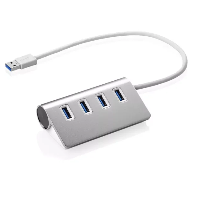 

Port Aluminum USB 3.0 HUB 5Gbps High Speed Power Adapter For PC Laptop Mac NEW