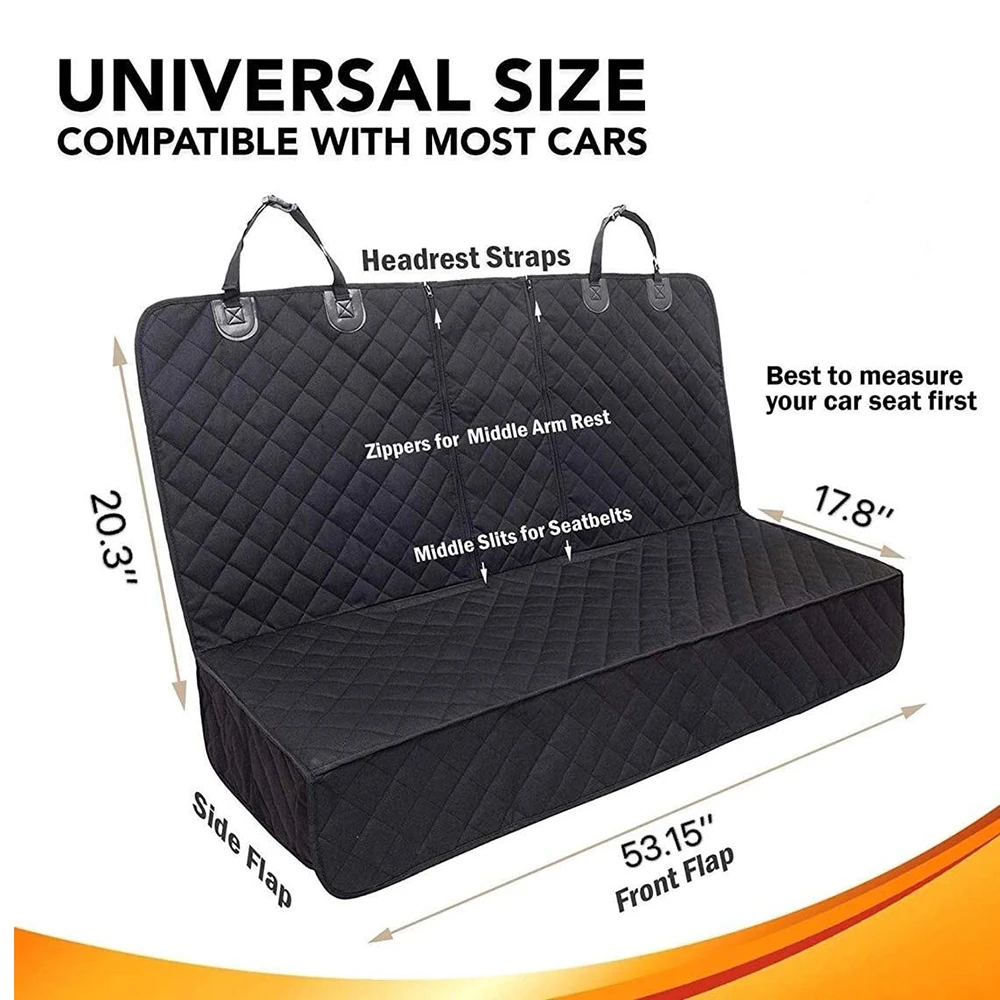 

Dog Car Pet Bed Car Pet Mat Waterproof Non-slip Seat Cover Rear Seat Dirty Pet Mat Fundas De Asiento