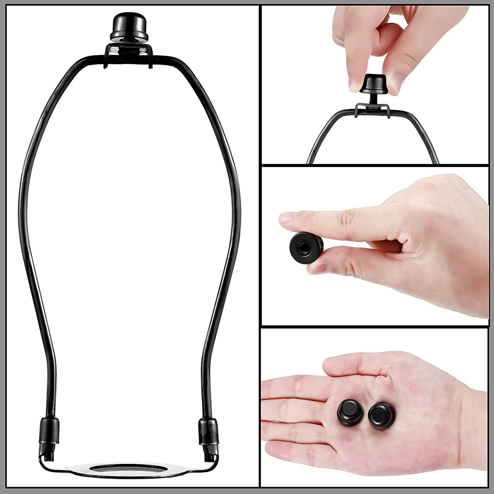 

8 шт., металлические наконечники лампы, верхний кронштейн светильник ручка лампы, аксессуары для крепления абажура, держатель для арфы, инст...