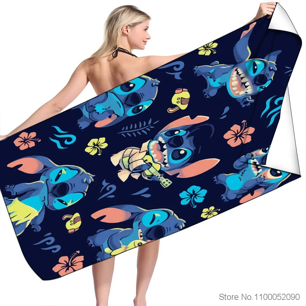 

Swimming 3D Printed Cartoon Lilo & Stitch Baby Bath Towel Beach Towel Soft Absorbent Washcloth 75x150cm Children Boys Girls Gift