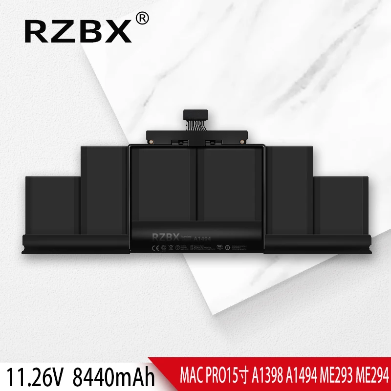 

11.26V 95Wh A1494 Laptop Battery for Apple MacBook Pro 15" A1398 Retina (Late 2013 & Mid 2014) ME293 ME294 MGXA2 MGXC2 MC975/976