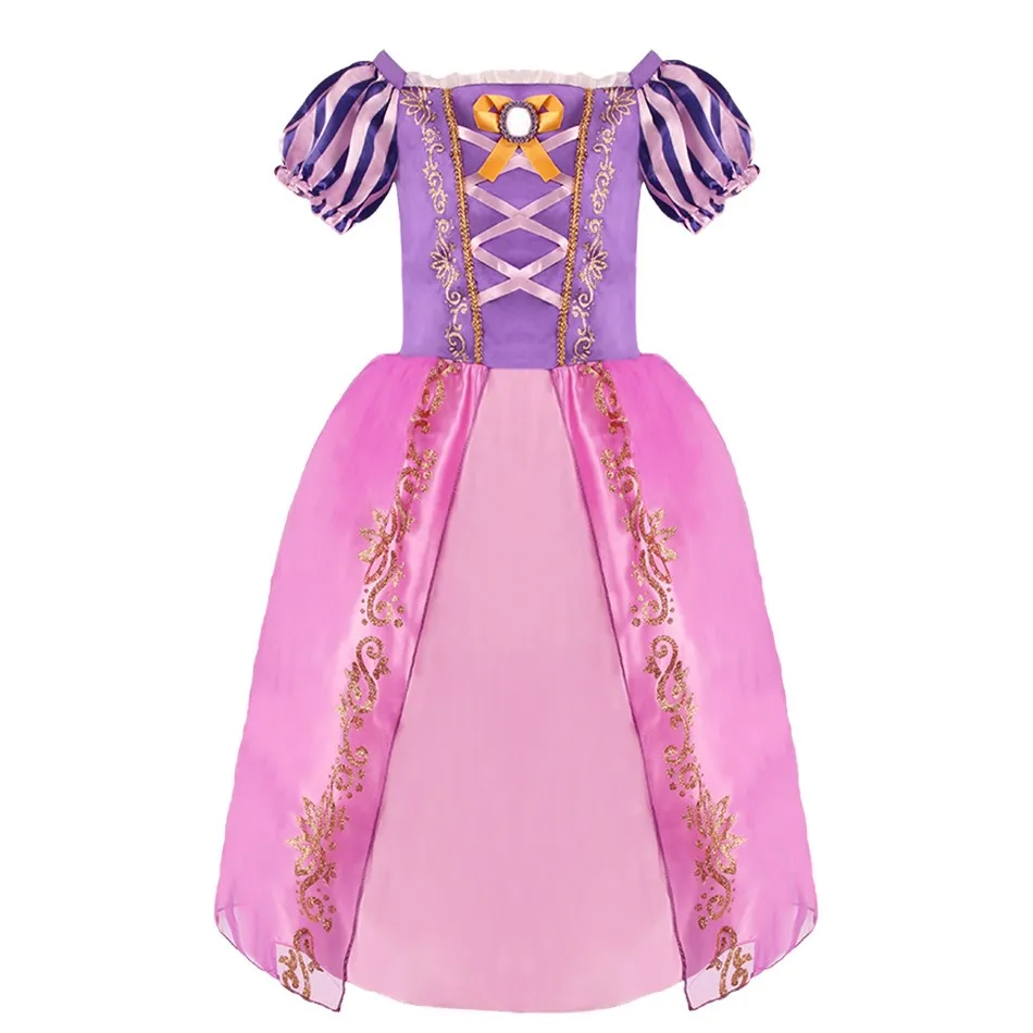 3-10 Years Baby Girl Rapunzel Costume Children Tangled Rapunzel Dress Kids Birthday Party Evening Dress Girl Princess Dress