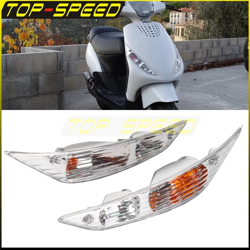 

2 Pcs Plastic Scooter Front Turn Signal Light Clear Lens Blinker For Zip 2 50cc 100cc 125cc AC CAT base LC SSL25 4-stroke 4T