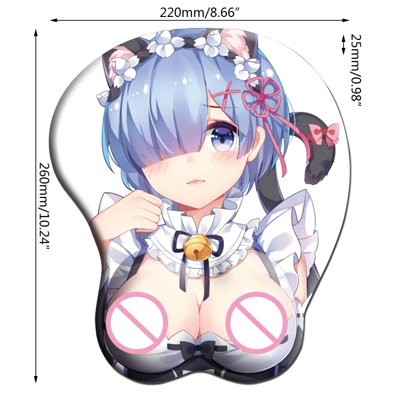 

Creative Japanese Anime Cartoon 3D Sexy Mouse Pad Silicone Wristbands Mice Mousepad Wrist Rest Support