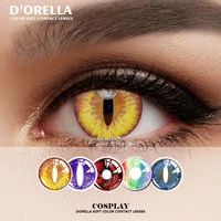 DORELLA Pair 2pcs Halloween Colored Contact Lenses Anime Lenses Cosplay Color Contact Lenses For Eye Cosplay Colored Lenses