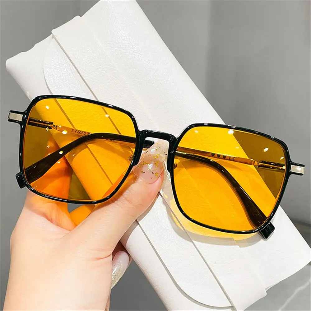 

Retro Square Oversized Sunglasses Clear Frame Sunglasses UV Protection Eyewear Summer Ladies Sun Glasses Trending Shades 2022New