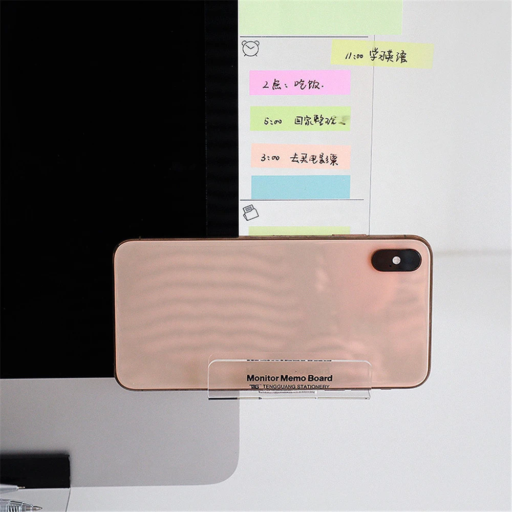 monitor memo board for sticky note computer side panel planner writing record desktop name card phone holder holder stationery free global shipping
