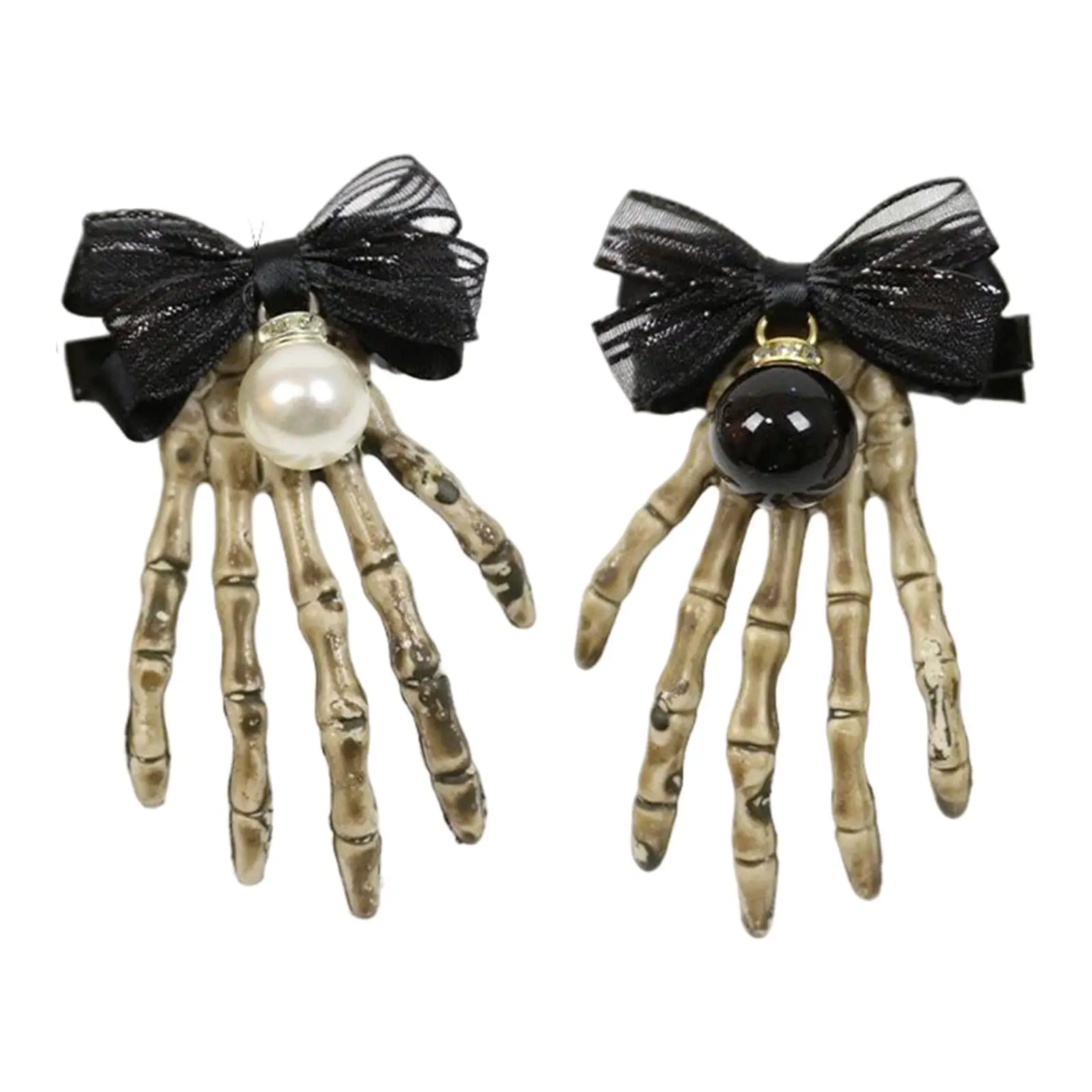 

Skull Skeleton Hand Hair Clip Hairpin Halloween Headwear Hair Stylish Accessories for Holiday Home Hair Accessories Girls Gifts